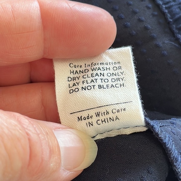 Brass Single‎ Pleated Back Navy Blue Tank Top Size Small - Picture 7 of 9